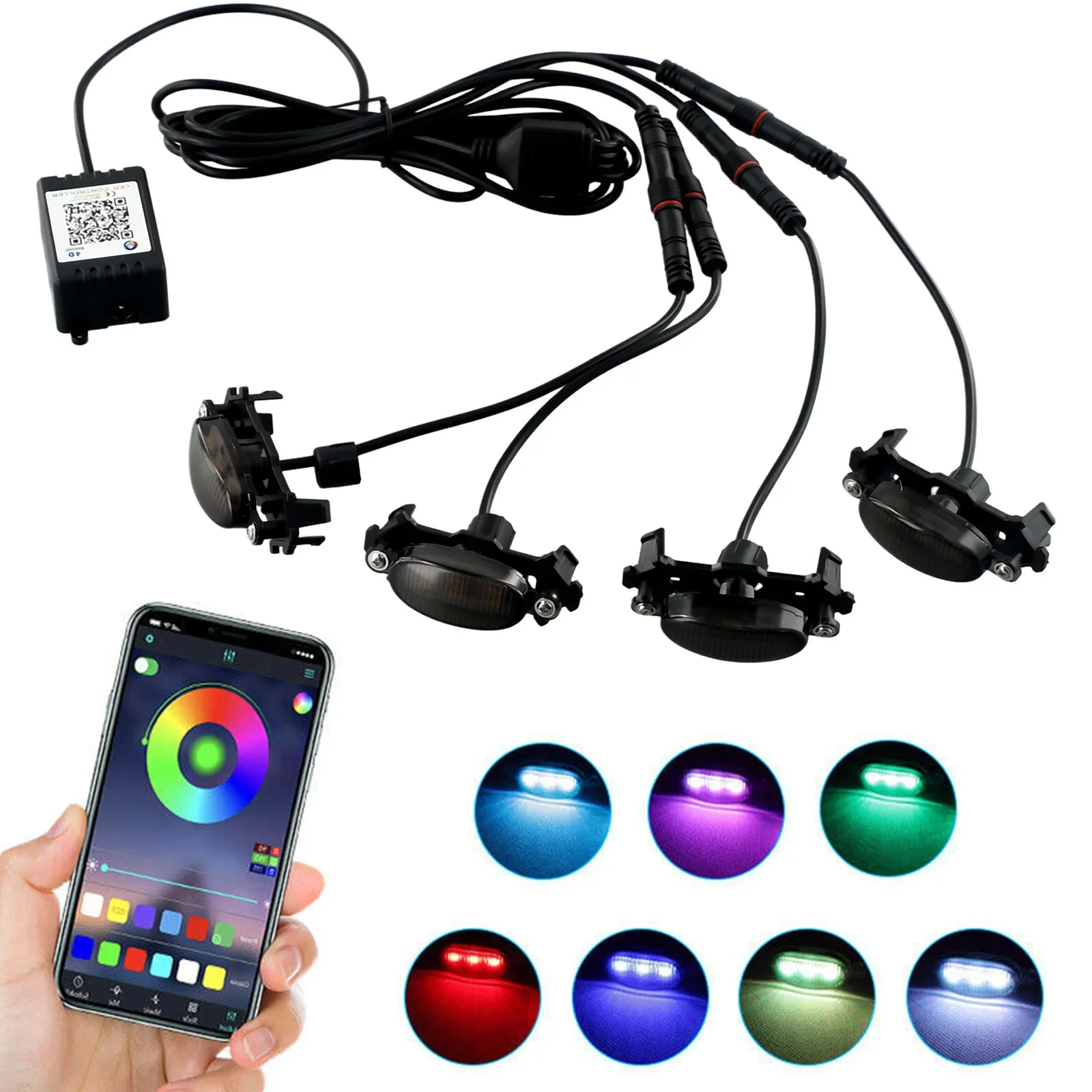 LED Grille Grille Light Kit Upper 4PCS ABS Plastic Anti-shock Front Light Weight RGB Colorful APP Control Hot Sale
LED Grille Grille Light Kit Upper 4PCS ABS Plastic Anti-shock Front Light Weight RGB Colorful APP Control Hot Sale