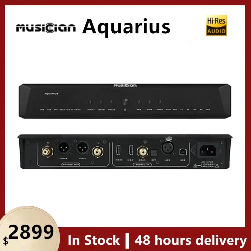 

MUSICIAN Aquarius R2R Array DAC RCA XLR Balanced Output Digital Audio DAC USB/2x I2S/AES Balanced/coaxial Input R2R HIFI Decoder