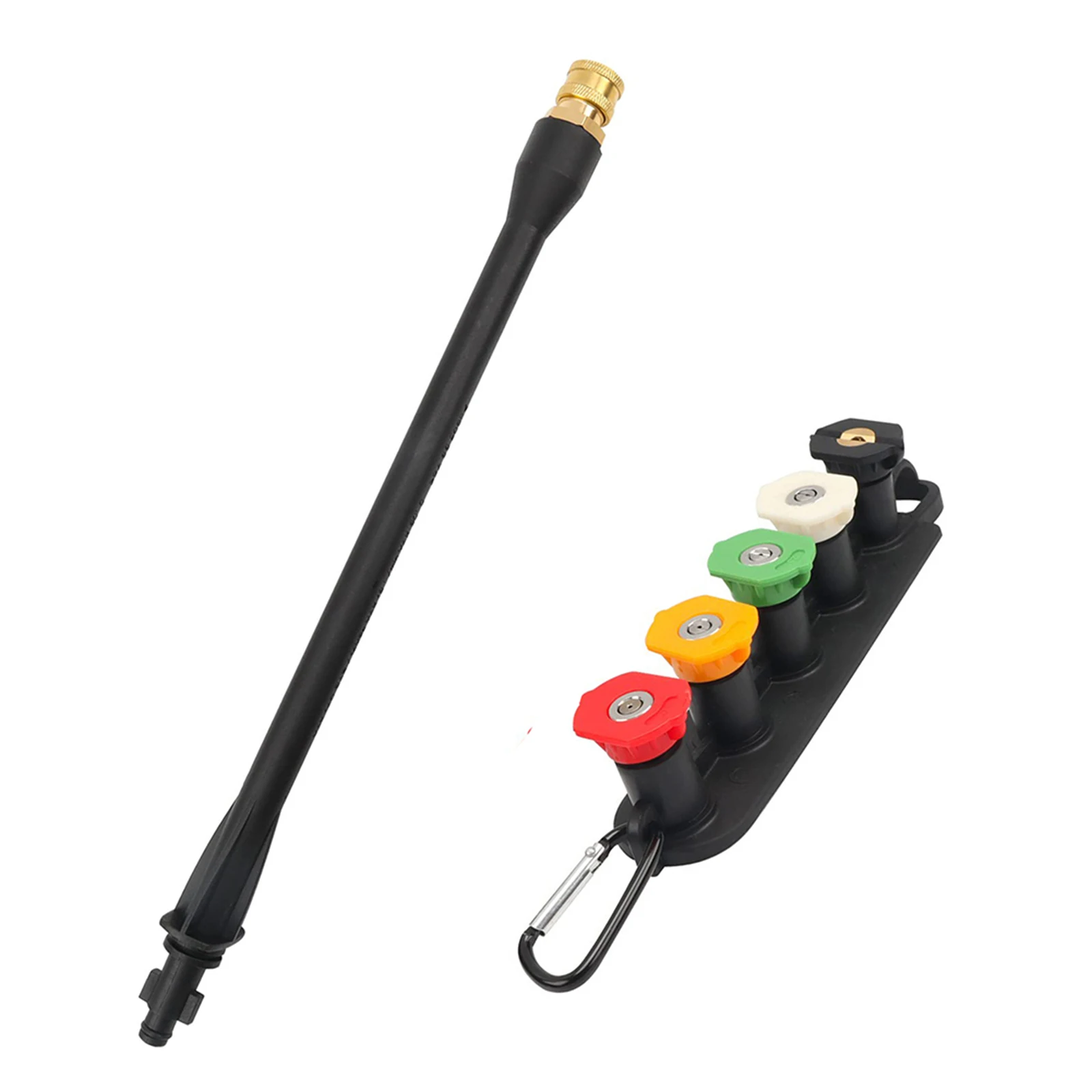 Universal Electric Pressure Washer Spray Wand Replacement Kit With 5 Nozzles 1/4 Quick-connect Spray Gun Fan-shaped Nozzle
Universal Electric Pressure Washer Spray Wand Replacement Kit With 5 Nozzles 1/4 Quick-connect Spray Gun Fan-shaped Nozzle