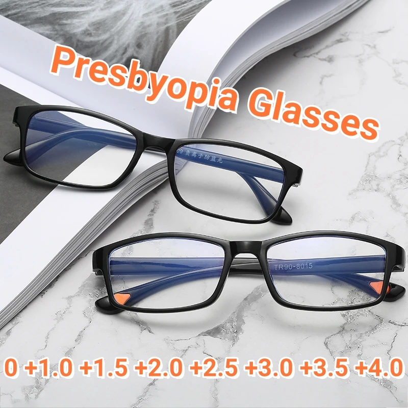 TR90 Blue Light Blocking Hyperopia Glasses Black Plastic Retro Reading Eyewear Women Vintage Full Frame Presbyopia Eyeglasses
TR90 Blue Light Blocking Hyperopia Glasses Black Plastic Retro Reading Eyewear Women Vintage Full Frame Presbyopia Eyeglasses