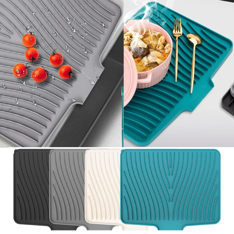 Silicone Drying Mat 40x30cm Large Non-Slip Dish Drainer Mat For Sink Heat Resistant Table Dish Drainer Mat For Kitchen Counter
Silicone Drying Mat 40x30cm Large Non-Slip Dish Drainer Mat For Sink Heat Resistant Table Dish Drainer Mat For Kitchen Counter