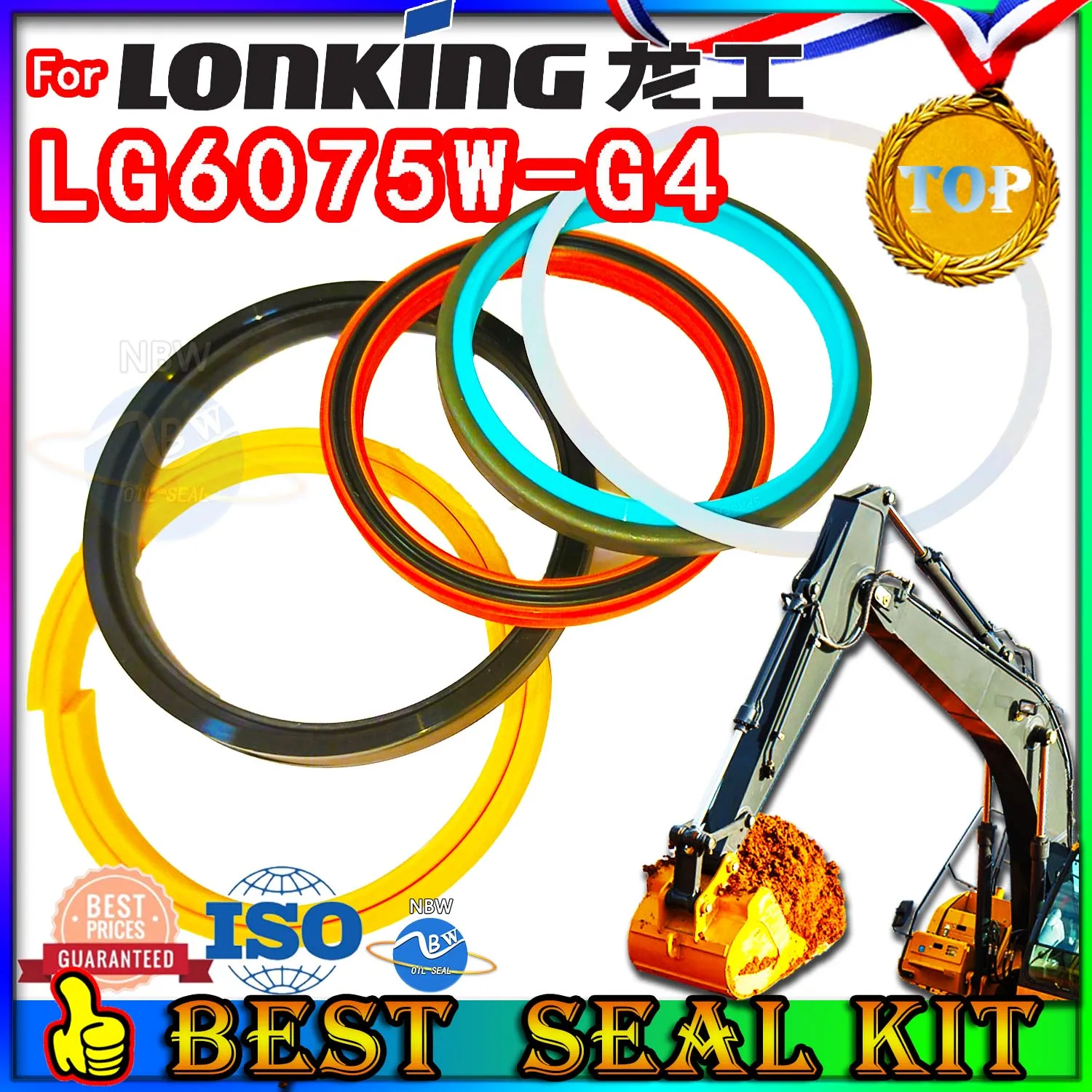 

For Lonking LG6075W-G4 Oil Seal Repair Kit Boom Arm Bucket Excavator Hydraulic Cylinder LG6075W G4 Wheel Control Pilot Valve