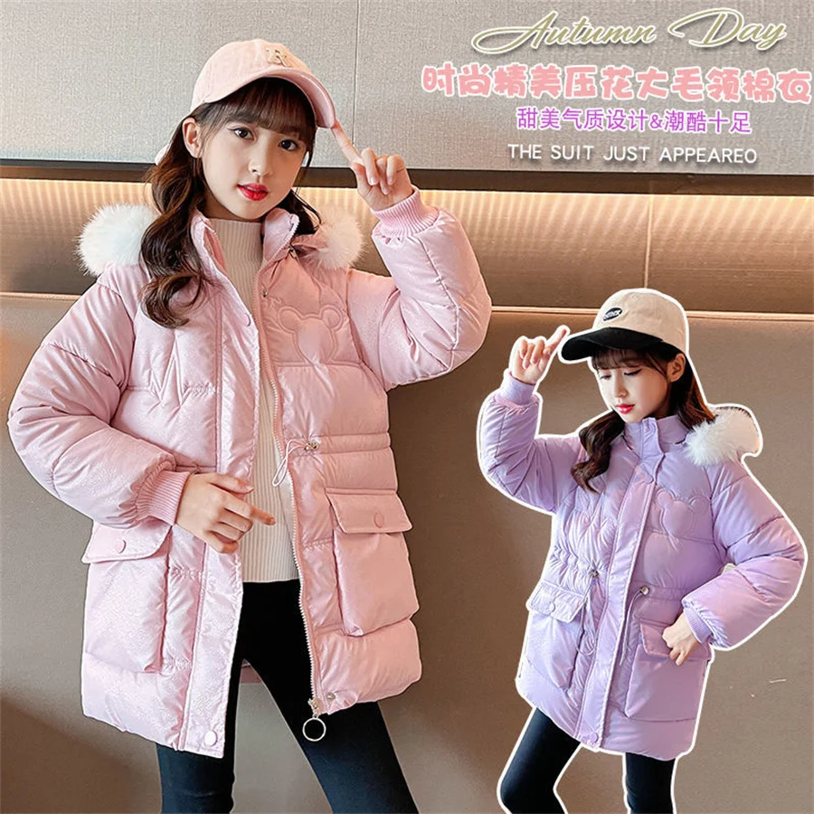 Winter Jackets for Girls Children's Clothing Thicken Coat Girls 4-12 Year Warm Down Cotton Jacket Kids Faux Fur Hooded Outerwear
Winter Jackets for Girls Children's Clothing Thicken Coat Girls 4-12 Year Warm Down Cotton Jacket Kids Faux Fur Hooded Outerwear