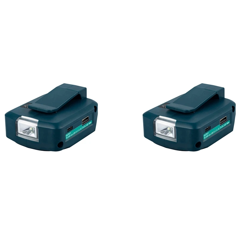 2 шт. для Makita ADP05 14,4 В/18 в аккумулятор Lion USB/Type-C порт преобразователя с фонариком для внешнего освещения для Makita
2 шт. для Makita ADP05 14,4 В/18 в аккумулятор Lion USB/Type-C порт преобразователя с фонариком для внешнего освещения для Makita