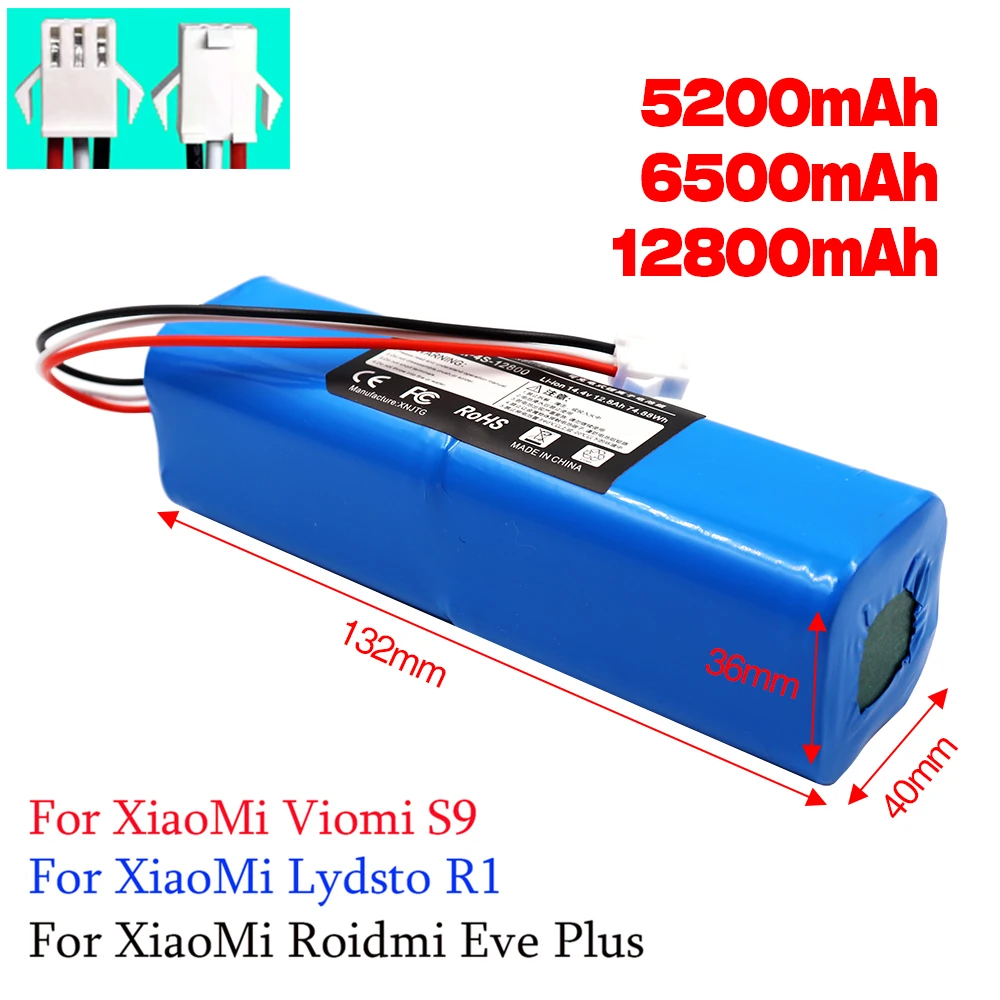 Original Genuine For XiaoMi Lydsto R1 Rechargeable Li-ion Battery Robot Vacuum Cleaner R1 Battery Pack with Capacity 12800mAh 
Original Genuine For XiaoMi Lydsto R1 Rechargeable Li-ion Battery Robot Vacuum Cleaner R1 Battery Pack with Capacity 12800mAh