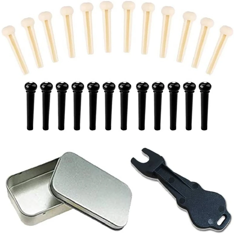 26Pcs Acoustic Guitar Bridge Pin Replacement Guitar Pegs Replacement Parts Kits E56D
26Pcs Acoustic Guitar Bridge Pin Replacement Guitar Pegs Replacement Parts Kits E56D
