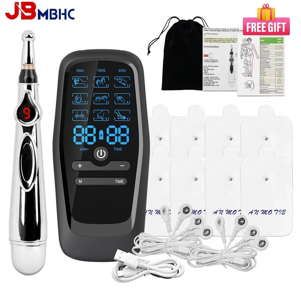 

EMS Muscle Electrostimulator TENS Unit Low Frequency Pulse Therapy Machine Meridians Acupuncture Pen Meridian Energy Massage Pen