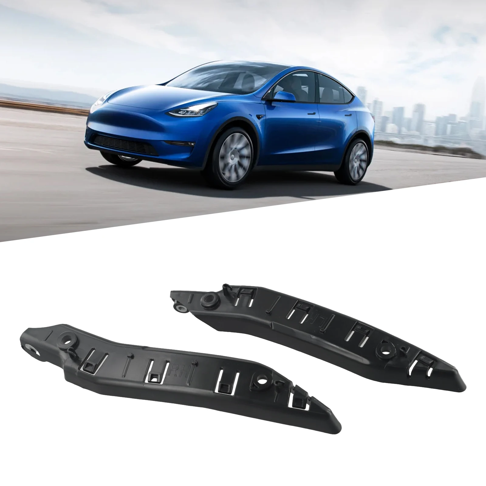 1Pair Car Front Bumper Clip Mount Bracket Fits For Tesla for Model Y 2020-2022 Part Number 1493771-00-B 1493770-00-B Black Part
1Pair Car Front Bumper Clip Mount Bracket Fits For Tesla for Model Y 2020-2022 Part Number 1493771-00-B 1493770-00-B Black Part