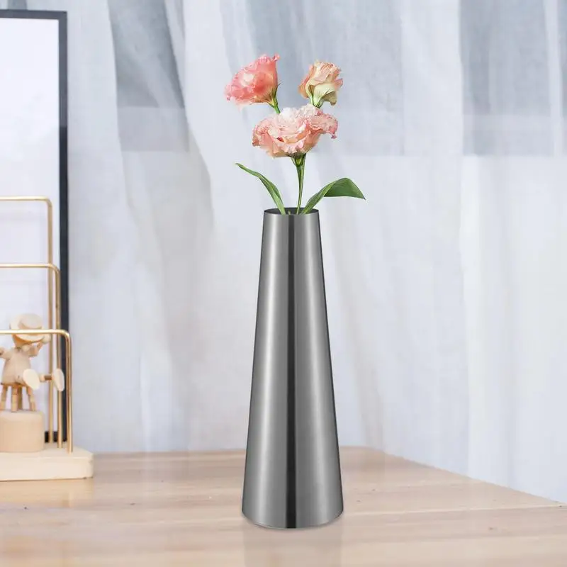 Metal Flower Vase Glossy Decorative Flower Pot Decor Durable High Quality Multi Purpose Pen Holder Elegant Design Flower Holder
Metal Flower Vase Glossy Decorative Flower Pot Decor Durable High Quality Multi Purpose Pen Holder Elegant Design Flower Holder