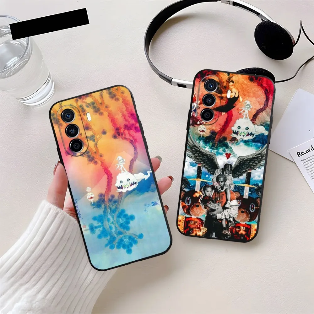 

Kids See Ghosts Kanye West Phone Case For Huawei P50 P30 P40 P10 P20 Lite Mate 40 Pro Plus Psmart Z 6 7 9 Shell Cover