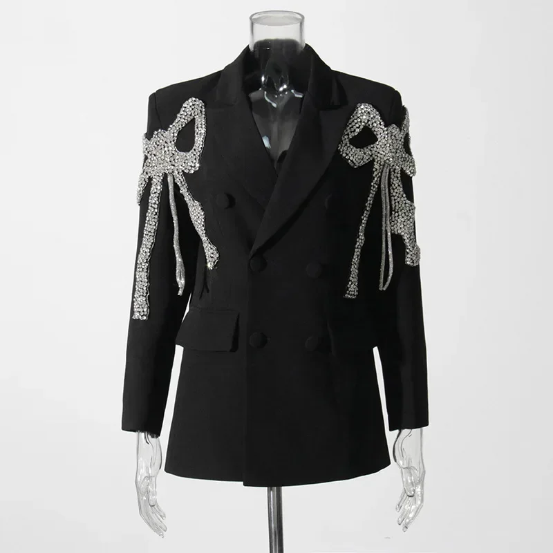 Crystals Bow Women Suits 1 Piece Blazer Luxury Black Jacket Formal Office Lady Business Work Wear Cotton Coat Fall Outfit
Crystals Bow Women Suits 1 Piece Blazer Luxury Black Jacket Formal Office Lady Business Work Wear Cotton Coat Fall Outfit