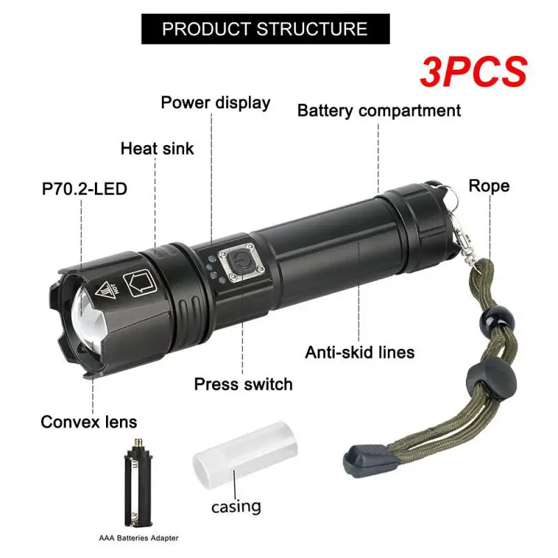 3PCS Self-defence Hand Lamp 4 Led Riding Lamp Anti-skid Hand Light Night Fishing Equipment Hiking Flashlight Camping
3PCS Self-defence Hand Lamp 4 Led Riding Lamp Anti-skid Hand Light Night Fishing Equipment Hiking Flashlight Camping