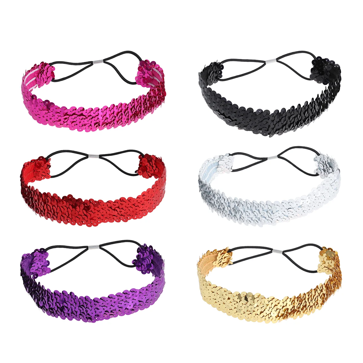 6pcs Mermaid Sequin Headbands Reversible Accessory with Elastic Cord for Women and Girls (Black + Silver + Gold +
6pcs Mermaid Sequin Headbands Reversible Accessory with Elastic Cord for Women and Girls (Black + Silver + Gold +