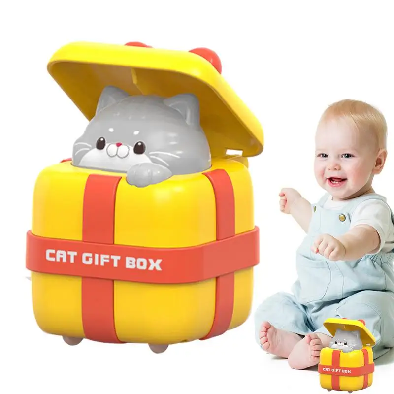 

Push & Go Car Toys Cartoon Cat Interactive Play Vehicle Cute Creative Adorable Friction Press & Go Powered Wind Up Toy Cars