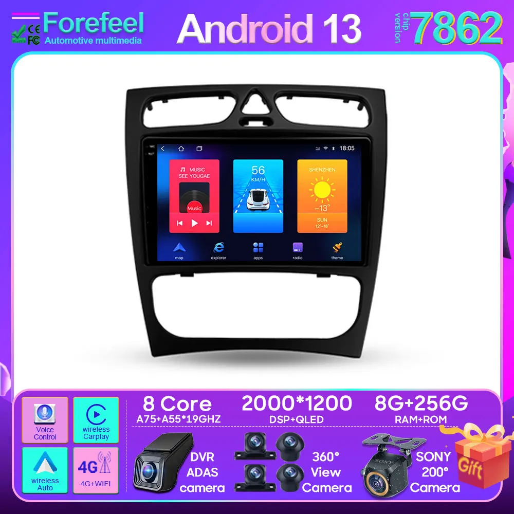 For Mercedes Benz C Class S203 CL203 W203 2000-2004 Android Car Stereo Unit Multimedia Radio Video Player GPS Wireless Carplay
For Mercedes Benz C Class S203 CL203 W203 2000-2004 Android Car Stereo Unit Multimedia Radio Video Player GPS Wireless Carplay