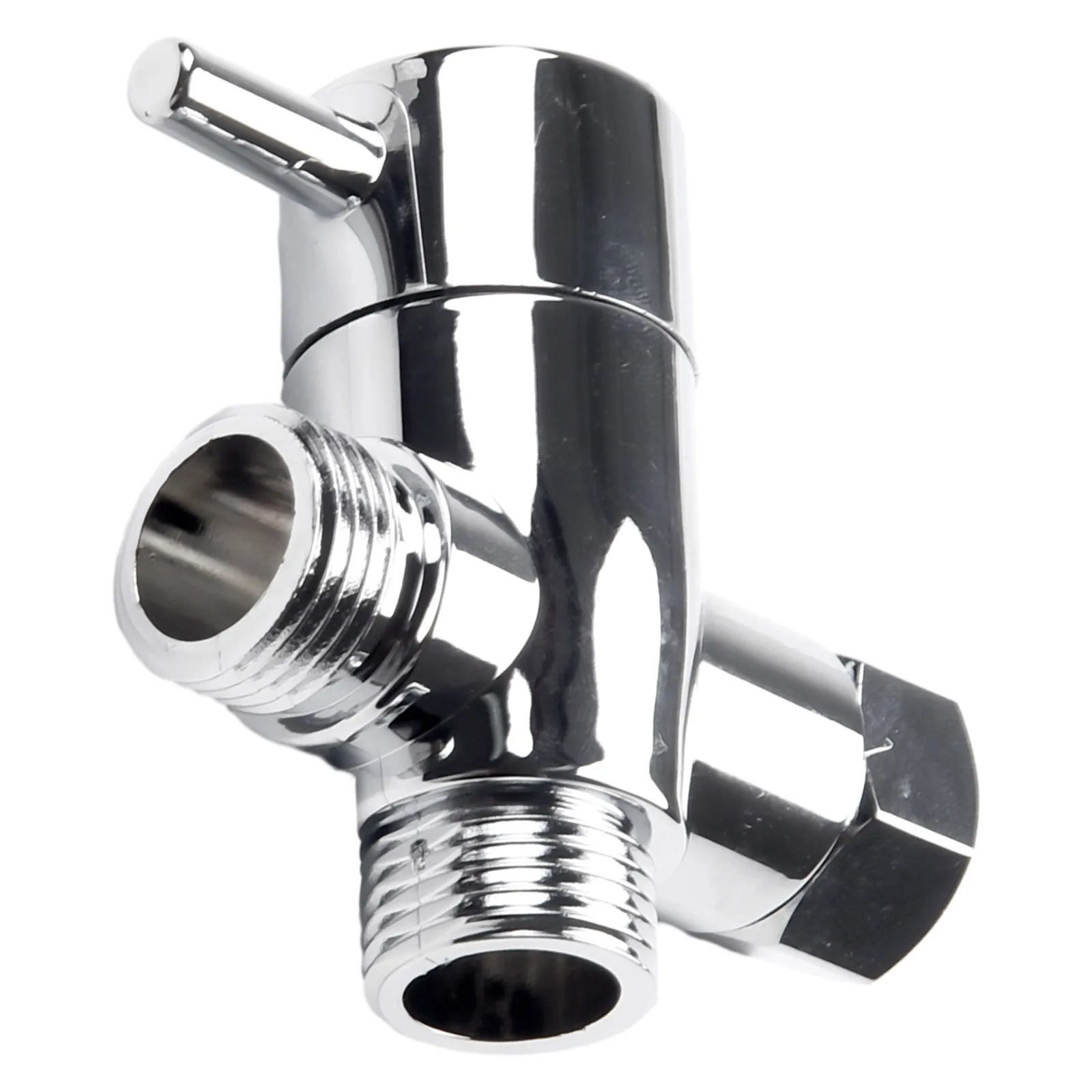 

1pc 3 Way T-adapter Brass G1/2 Inch Tee Connector With Shut Off Valve Shower Diverter For Bath Toilet Bidet Sprayer Shower Head