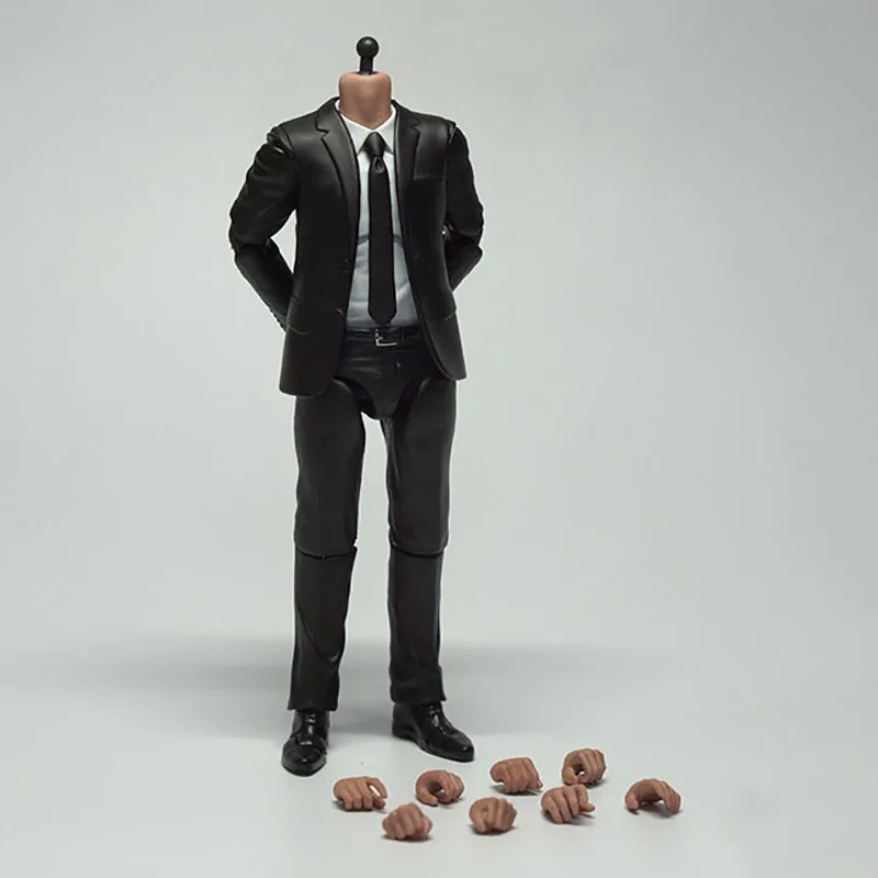 1/12 Black Suit Body with Interchangeable Hands Model Fit 1:12 SHF Mafex Head Sculpts for Hobby Collection
1/12 Black Suit Body with Interchangeable Hands Model Fit 1:12 SHF Mafex Head Sculpts for Hobby Collection