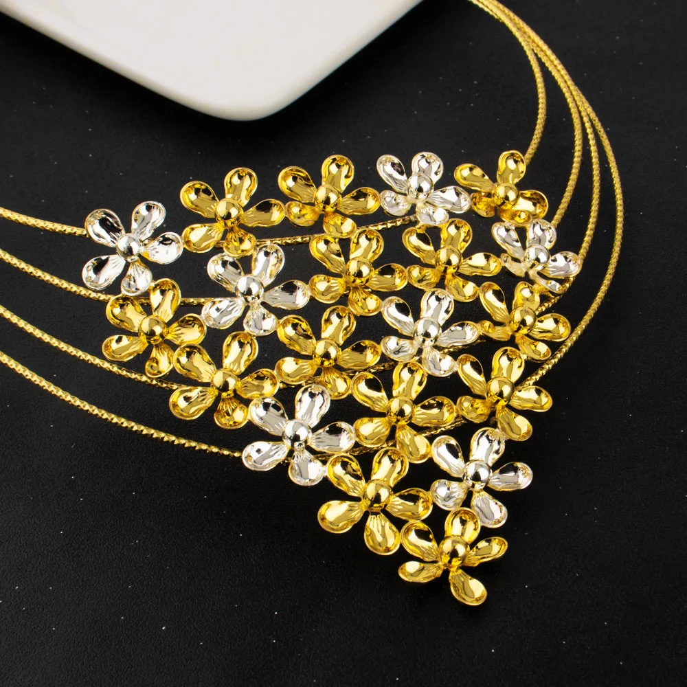 Fashion Silver Gold Color Hollow Shape Necklace Earrings Bracelet Ring Set for Women Exaggerated Design Jewelry Gift for Party 2 Mallzona S64240bee6b3e40c599c896b94c078af81 Fashion Silver Gold Color Hollow Shape Necklace Earrings Bracelet Ring Set for Women Exaggerated Design Jewelry Gift for Party Mallzona