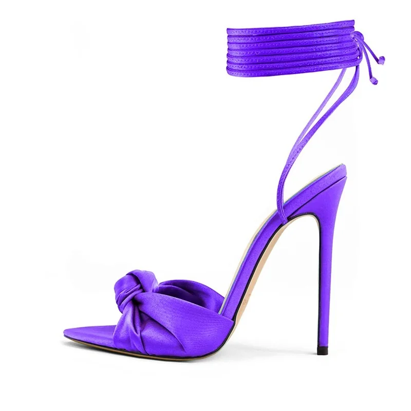 Sexy Satin Bowtie Knot High Heel Sandals Lace Tie Ribbon Ankle Wrap Gladiator Heels Summer Dress Shoes Pointed Toe Purple Green
Sexy Satin Bowtie Knot High Heel Sandals Lace Tie Ribbon Ankle Wrap Gladiator Heels Summer Dress Shoes Pointed Toe Purple Green