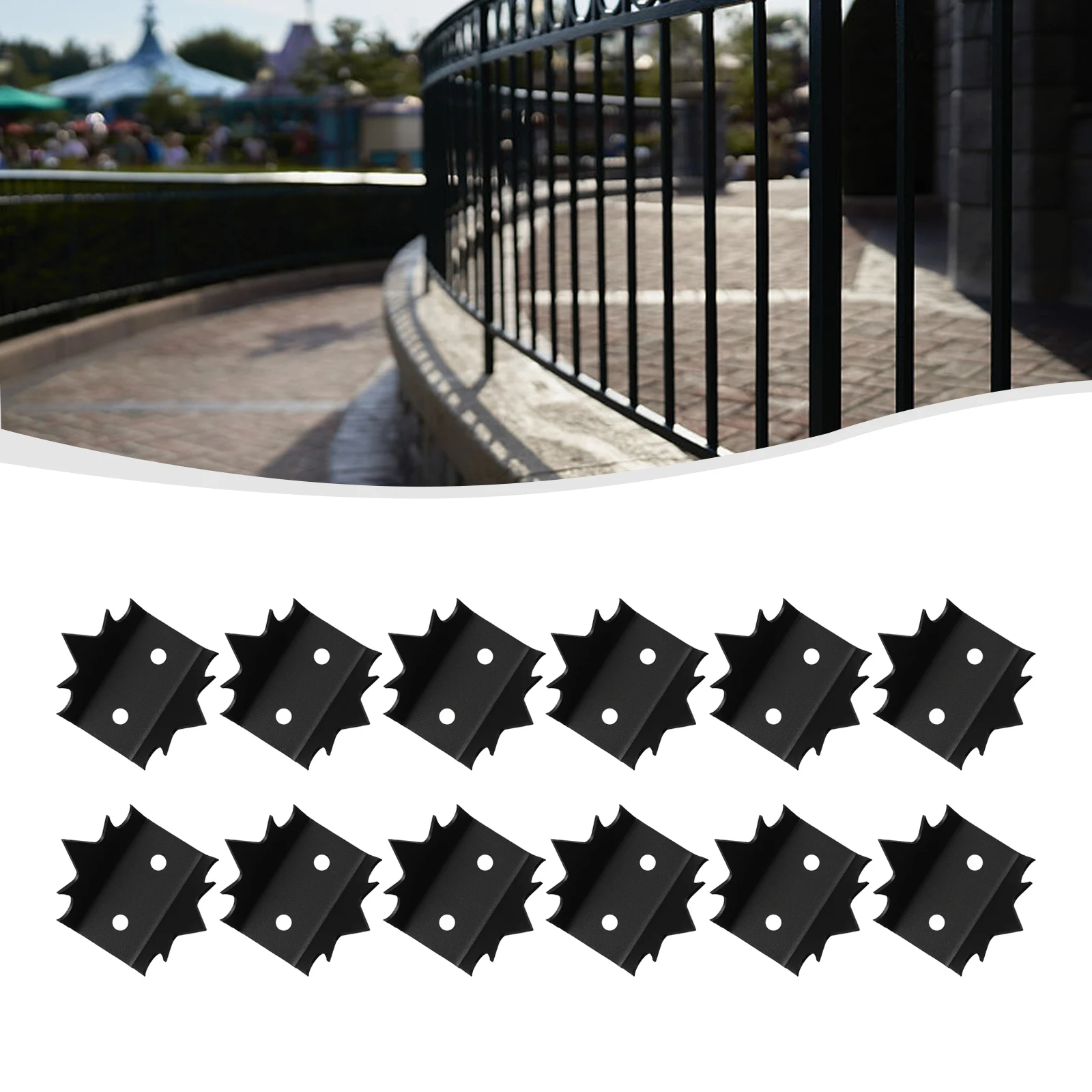 12 Pcs Intruder Deterrent Fence Wall Spikes Security Fence Spikes 19*8*7cm Metal Anti-climb Fence Spikes For Home Safty
12 Pcs Intruder Deterrent Fence Wall Spikes Security Fence Spikes 19*8*7cm Metal Anti-climb Fence Spikes For Home Safty