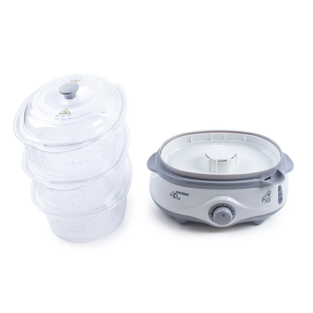Пароварка Endever Vita-170 (Мощность 1000 Вт, объем 11 л, 3 яруса, защита от перегрева, таймер 60 мин)