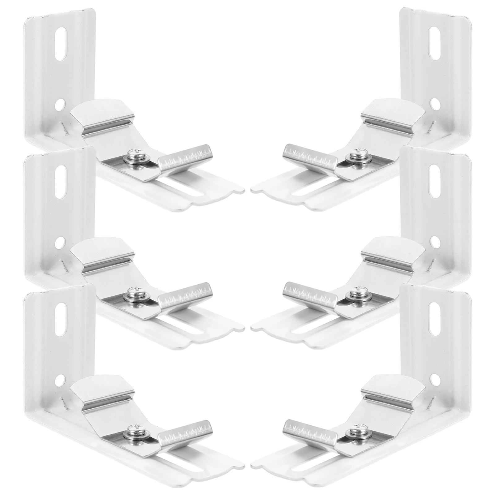 

6 Pcs Vertical Blind Bracket Clip Decor 1/2 Extension Brackets Metal Curtain Valance Clips Track Mounting Blinds