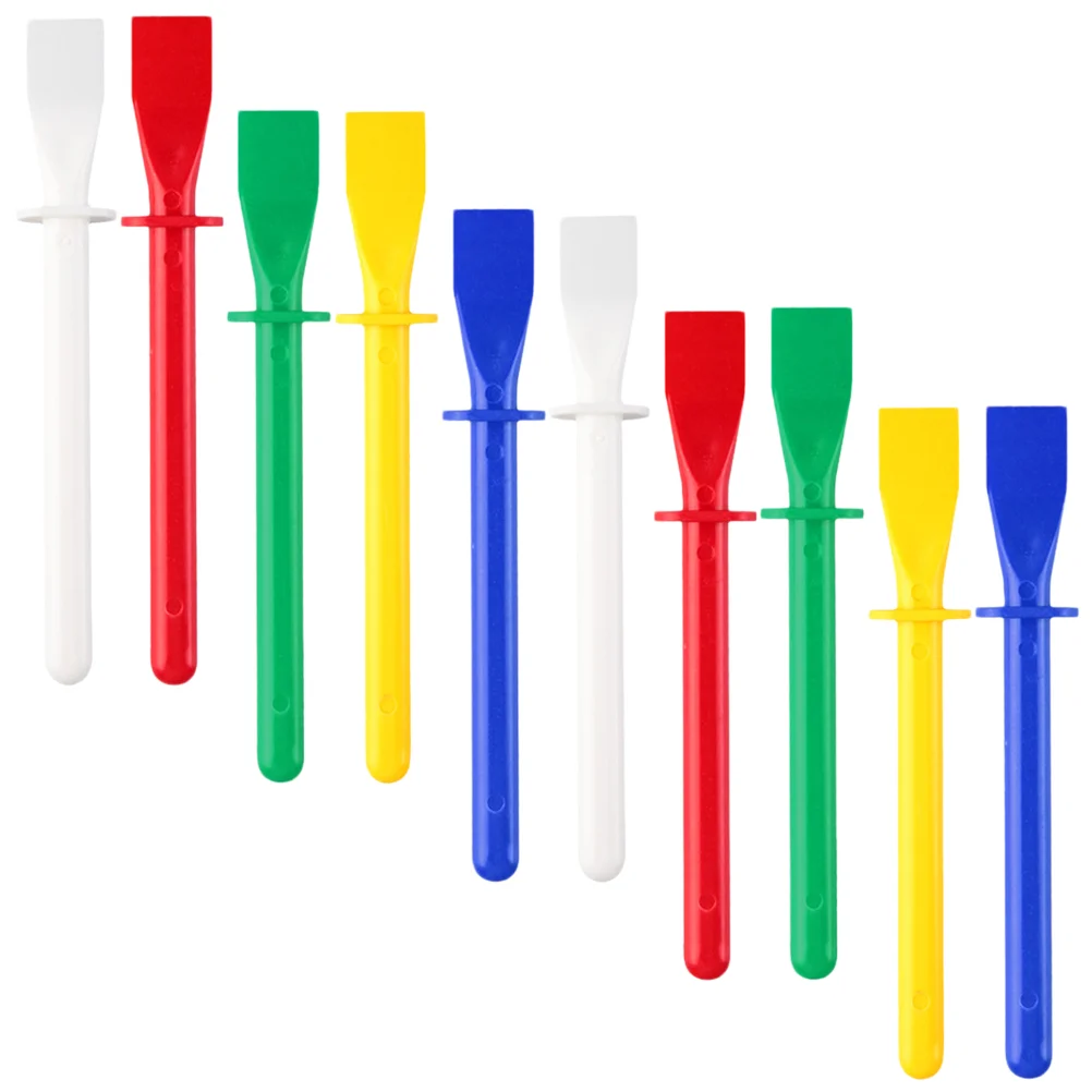 

10Pcs Glue Spreaders Plastic Smear Sticks Applicator Scrapers Roller Leather Craft Tool Sewing Accessories Mixed Color