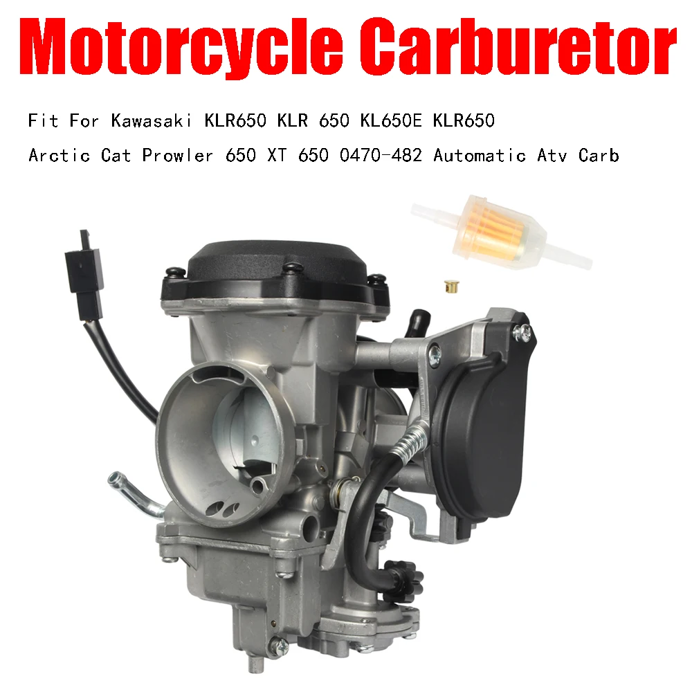 

Carburetor CVK40 40mm Fit For Kawasaki KLR650 KLR 650 KL650E KLR650 Arctic Cat Prowler 650 XT 650 0470-482 Automatic Atv Carb