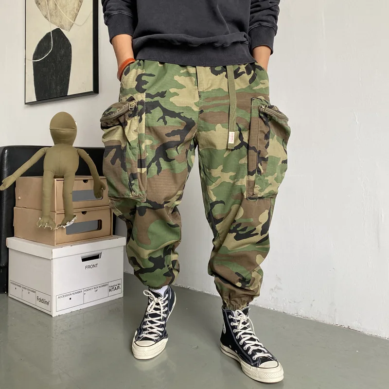 Camouflage Overalls Men's Loose Large Pocket Sports Leggings Elastic Waist Trousers Outdoor Trekking Skateboarding Hunting Pants
Camouflage Overalls Men's Loose Large Pocket Sports Leggings Elastic Waist Trousers Outdoor Trekking Skateboarding Hunting Pants