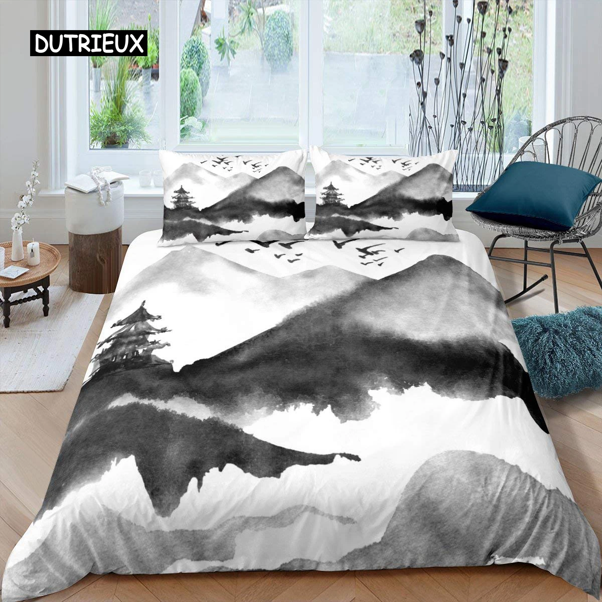 Ink Painting Duvet Cover Set Microfiber Abstract Natural Chinese Style Bedding Set Soft Landscape Theme 2/3 Pcs Comforter Cover
Ink Painting Duvet Cover Set Microfiber Abstract Natural Chinese Style Bedding Set Soft Landscape Theme 2/3 Pcs Comforter Cover