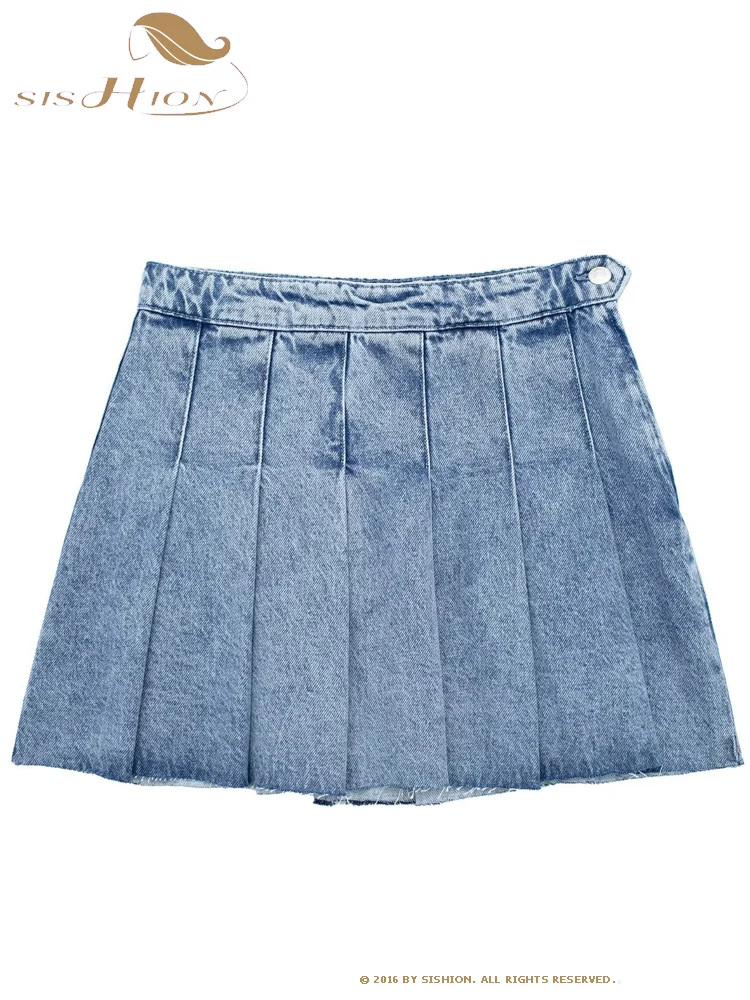 New Women Fashion Wide Pleated Denim Mini Skirt Faldas Mujer Female Chic Side Button Zipper Fly Summer Vestidos VD4093
New Women Fashion Wide Pleated Denim Mini Skirt Faldas Mujer Female Chic Side Button Zipper Fly Summer Vestidos VD4093