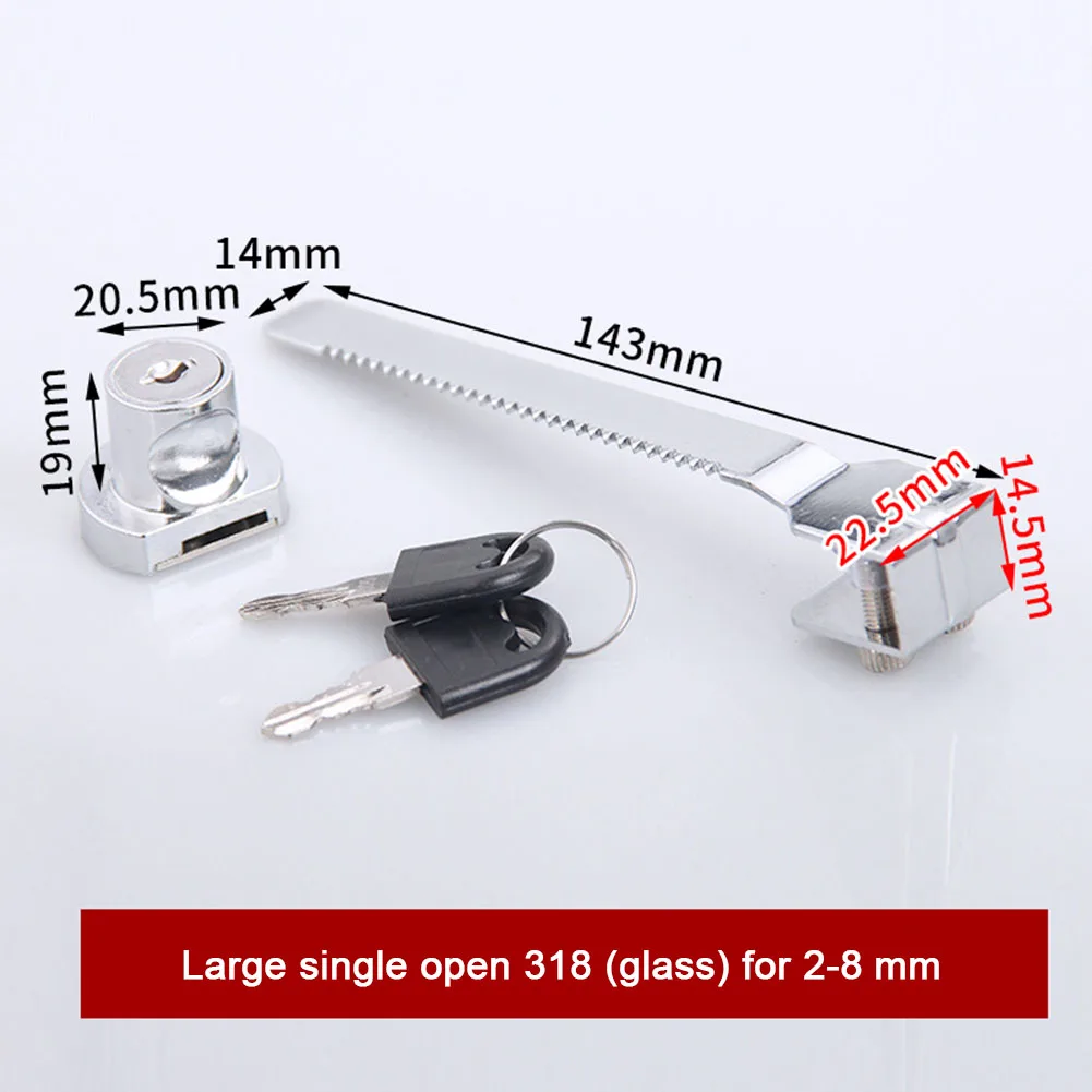 Door/counter Switch Cabinet Lock 141*20*12mm /143*22.5*14.5mm With 2 Keys Zinc Alloy For 2-6mm/2-8mm Thick Glass
Door/counter Switch Cabinet Lock 141*20*12mm /143*22.5*14.5mm With 2 Keys Zinc Alloy For 2-6mm/2-8mm Thick Glass