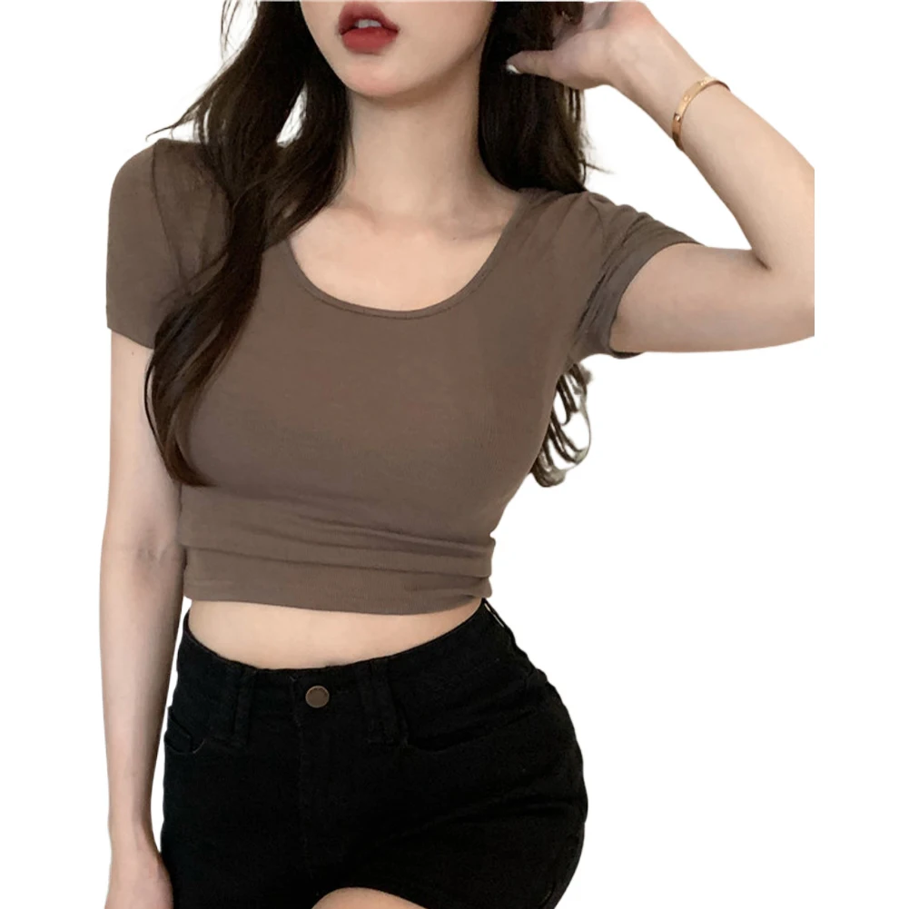 Tee Tops T-Shirt Microelasticity Navel Exposed Polyester Short Sleeve U Neck 1pcs M-XXL Home Outside Brand New
Tee Tops T-Shirt Microelasticity Navel Exposed Polyester Short Sleeve U Neck 1pcs M-XXL Home Outside Brand New
