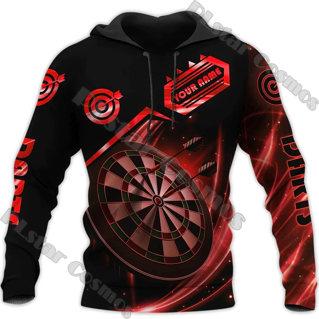 

Personalized Name Darts player 3D Full Printed Fashion Men's hoodies Unisex Casual zipper pullover Gift For Dart Lover TDD161