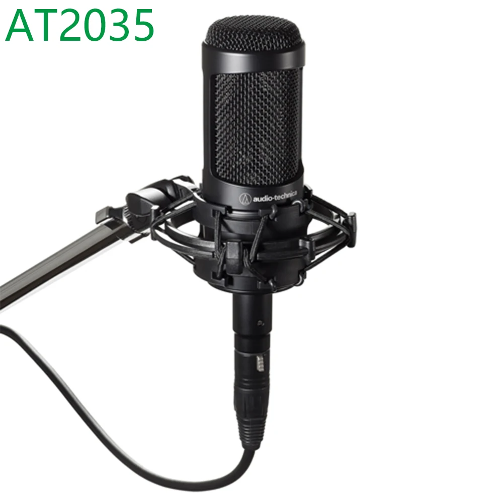 

Audio-Technica AT2035 Wired Cardioid Condenser Microphone Large diaphragm Mic for Studio, Podcasting & Streaming Shock Mount