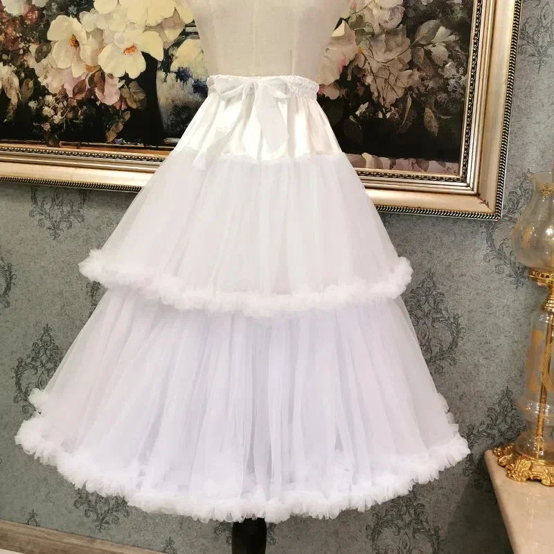 

Skirt Support Double Layer Cloud Support Cotton Candy Lolita Boneless Soft Yarn Medium Violent Daily Petticoat