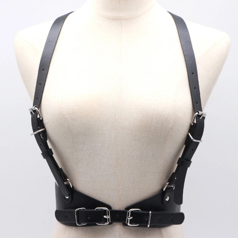 Women Punk Waistband Faux Leather Body Chain Waist Belt for Suit Dresses Buckle Sash Belt Waist Decoration
Women Punk Waistband Faux Leather Body Chain Waist Belt for Suit Dresses Buckle Sash Belt Waist Decoration