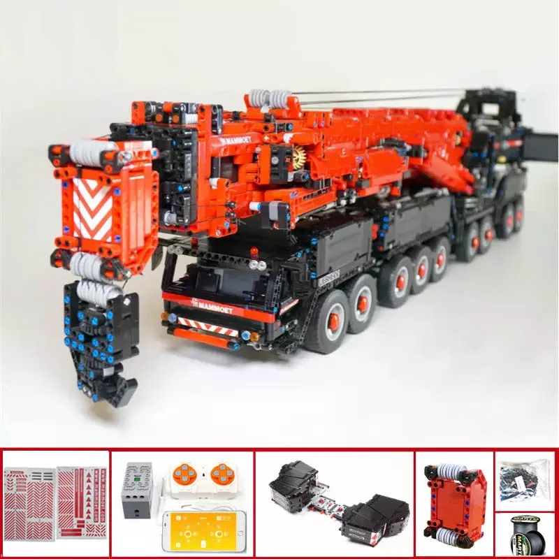 NEW Upgraded Power Mobile Crane Building MOC-20920 LTM11200 RC High-Tech Motors Kits Blocks Bricks Toys Boy Gifts
NEW Upgraded Power Mobile Crane Building MOC-20920 LTM11200 RC High-Tech Motors Kits Blocks Bricks Toys Boy Gifts