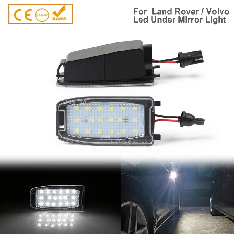 

2Pcs Led Side Mirror Puddle Lights Lamp For Land Rover L322 LR2 3 LR4 Discovery OEM#CTZ500010