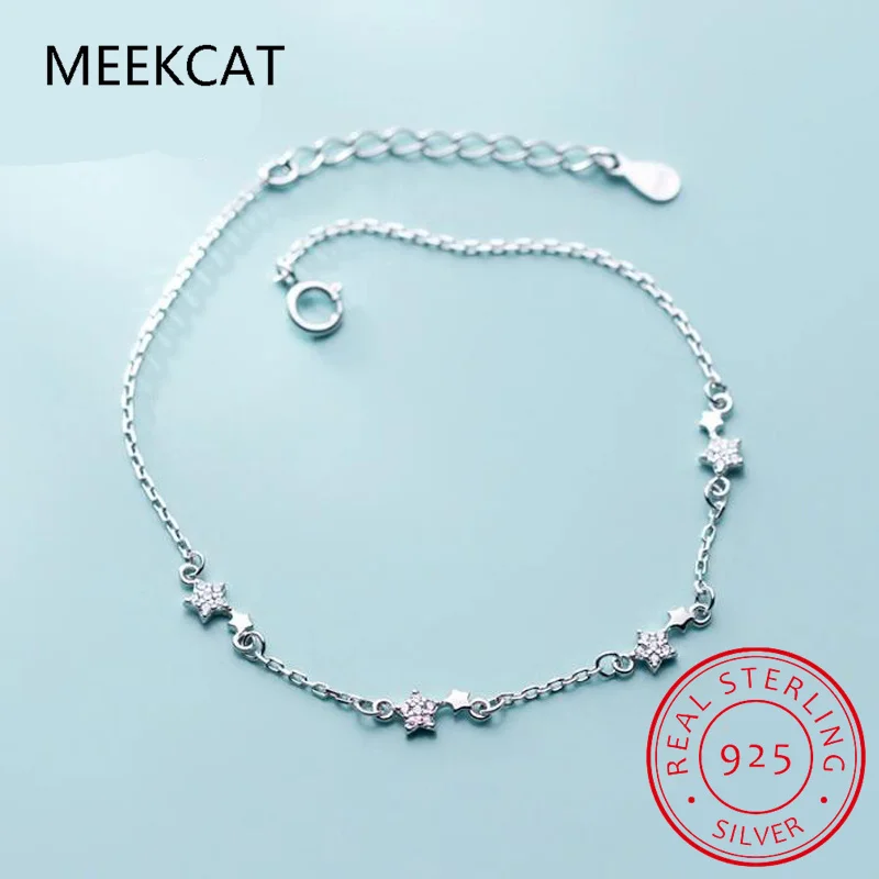 Fashion Genuine 925 Sterling Silver Charm Sweet Star CZ Bracelet Bangle For Women Wedding Party S925 Jewelry DA1249
Fashion Genuine 925 Sterling Silver Charm Sweet Star CZ Bracelet Bangle For Women Wedding Party S925 Jewelry DA1249