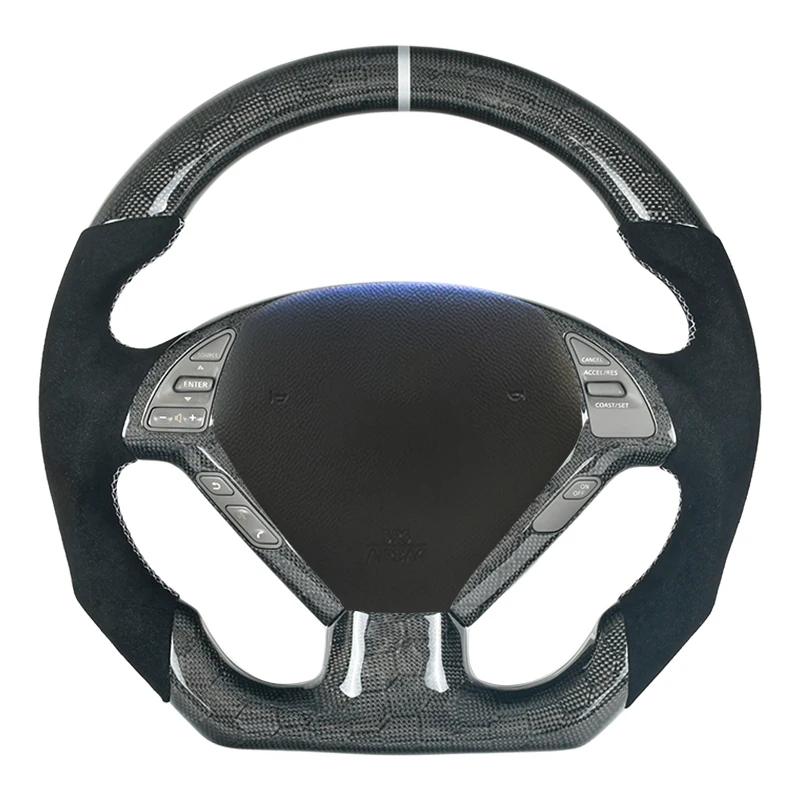 

Customized Carbon Fiber Steering Wheel Fit For Infiniti G37 2009 2010 2011 2012 2013 Model Carbon Fiber LED Shift Racing Wheel