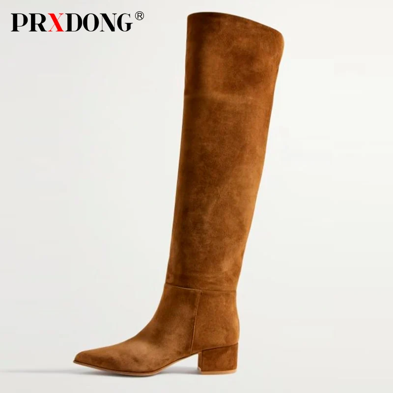 2024 New Brand Cow Suede Autumn Winter Warm Knee High Boots Med Square Heels Pointed Toe Black Brown Dress Party Casual Shoes 42
2024 New Brand Cow Suede Autumn Winter Warm Knee High Boots Med Square Heels Pointed Toe Black Brown Dress Party Casual Shoes 42