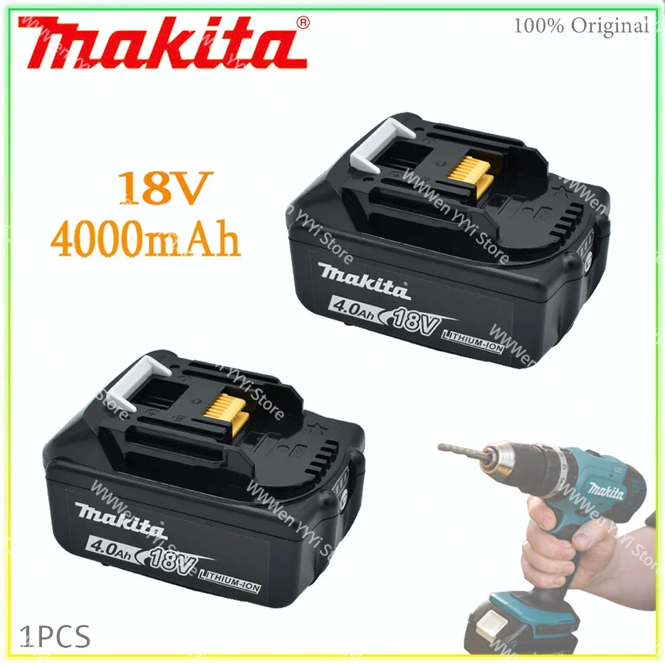 Makita Original 18V 4000mAh Lithium ion Rechargeable Battery 18v drill Replacement Batteries BL1860 BL1830 BL1850 BL1860B 
Makita Original 18V 4000mAh Lithium ion Rechargeable Battery 18v drill Replacement Batteries BL1860 BL1830 BL1850 BL1860B