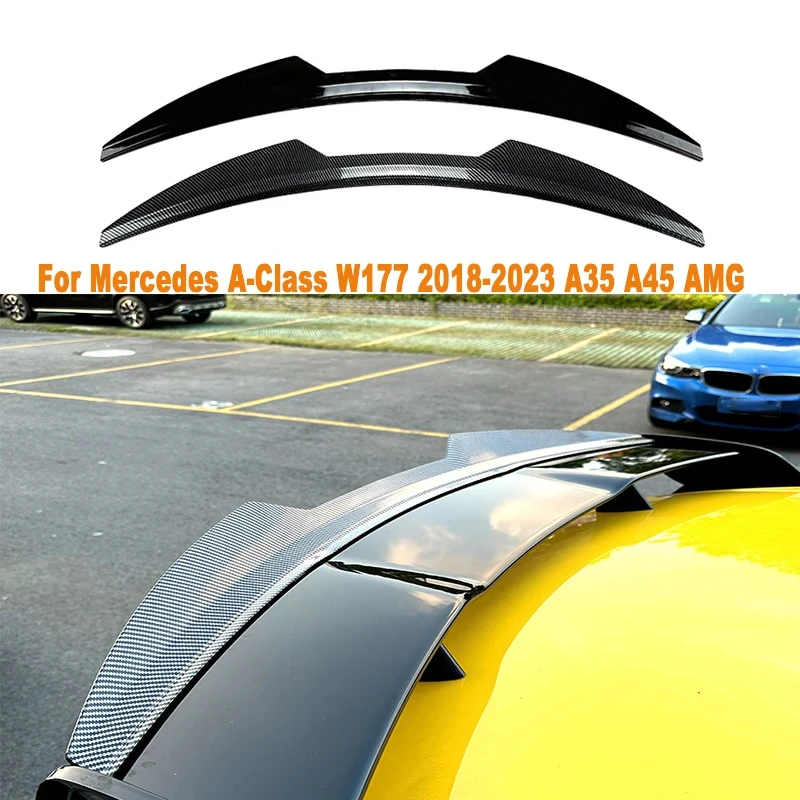 

Car Rear Tail Wings Fixed Wind Spoiler Tails Wing Auto Decoration Accessories For Mercedes A-Class W177 2018-2023 A35 A45 AMG