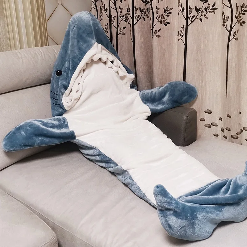 Cartoon Shark Sleeping Bag Pajamas Office Nap Shark Blanket Karakal High Quality Fabric Mermaid Shawl Blanket For Children Adult
Cartoon Shark Sleeping Bag Pajamas Office Nap Shark Blanket Karakal High Quality Fabric Mermaid Shawl Blanket For Children Adult