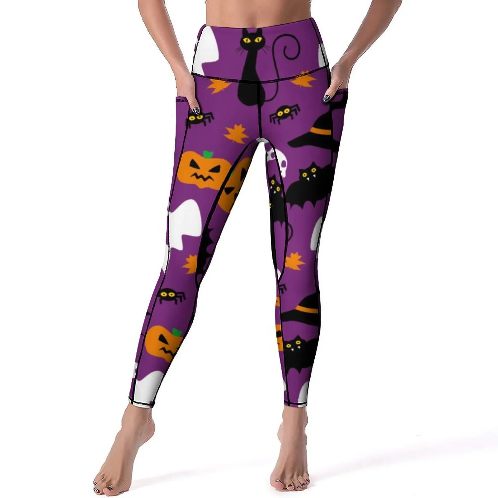 Cute Halloween Leggings Ghost And Skull Print High Waist Yoga Pants Novelty Quick-Dry Yoga Legging Women Running Sports Tights
Cute Halloween Leggings Ghost And Skull Print High Waist Yoga Pants Novelty Quick-Dry Yoga Legging Women Running Sports Tights