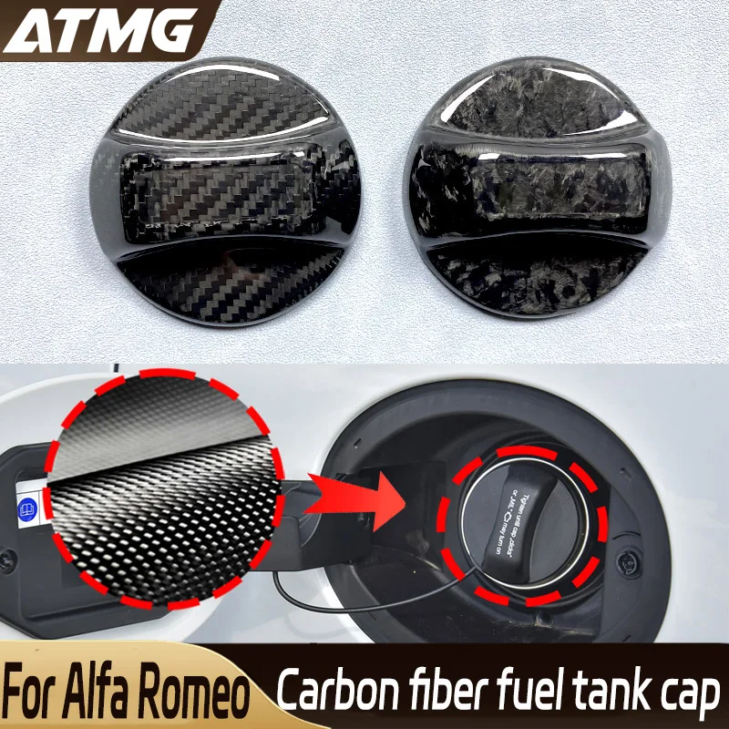 

Carbon fiber Fuel Tank Cap Cover Trim For Alfa Romeo Giulia Stelvio For Maserati Grecale Levante interior Car Accessories