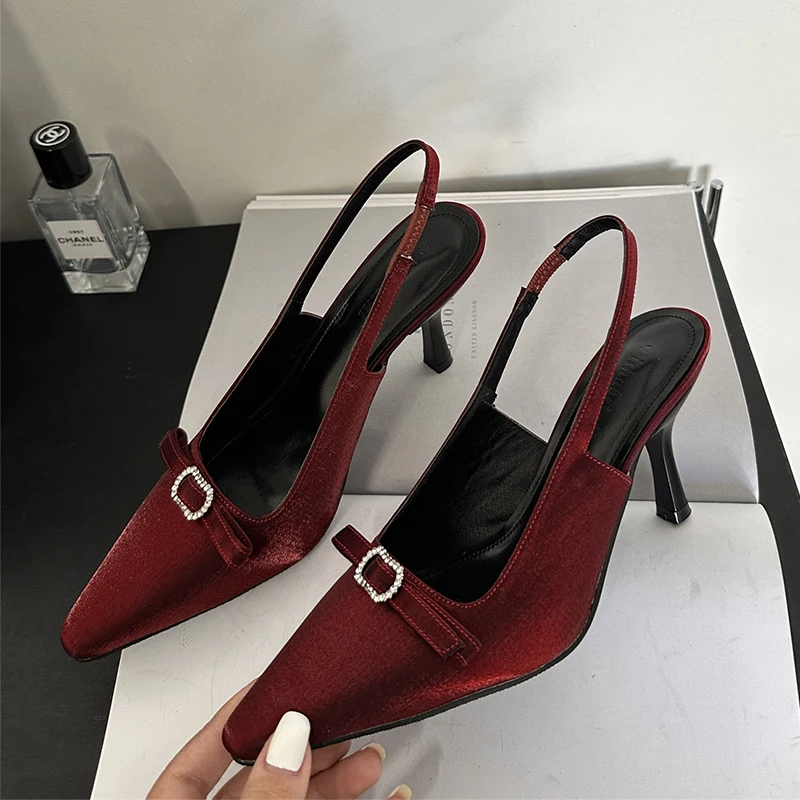 

2024 New Autumn Women's Shoes Fashion Women's Pumps Pointed Toe High Heels Shallow Women's Sandals Shoes For Women Zapatos Mujer