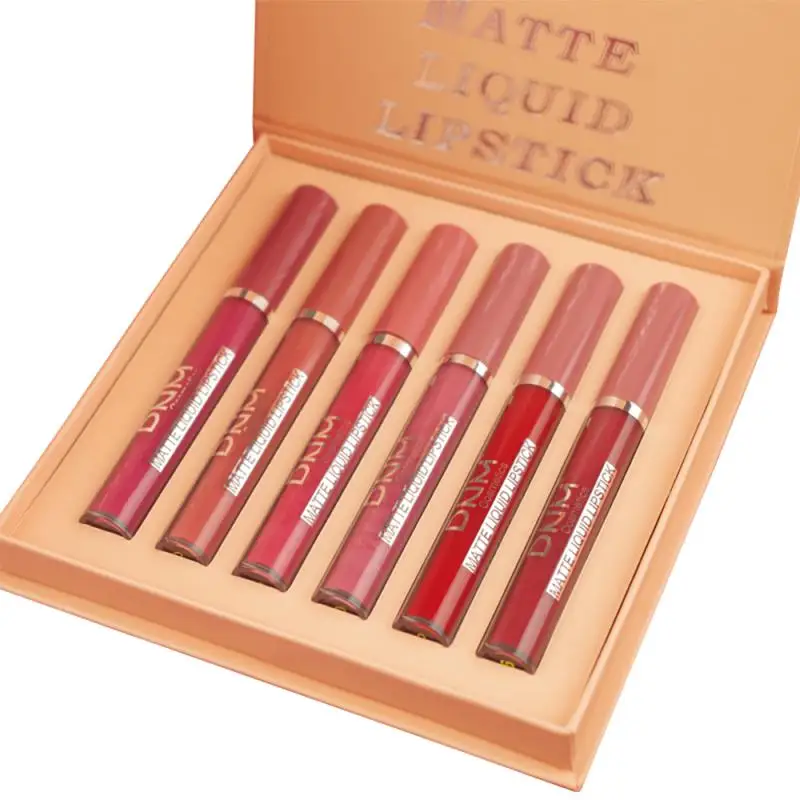 

set Velvet Matte Lip Glaze Set Waterproof Lasting Liquid Lipstick Moisturizing Not Easy To Fade Lip Gloss Cosmetic TSLM2