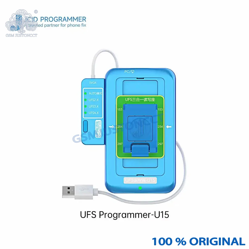 JCID UFS программатор U15 коробка для BGA315 BGA254 BGA297 UFS2.X 3.X 4.X NAND чип, определение чтения и записи, защита от короткого замыкания
JCID UFS программатор U15 коробка для BGA315 BGA254 BGA297 UFS2.X 3.X 4.X NAND чип, определение чтения и записи, защита от короткого замыкания